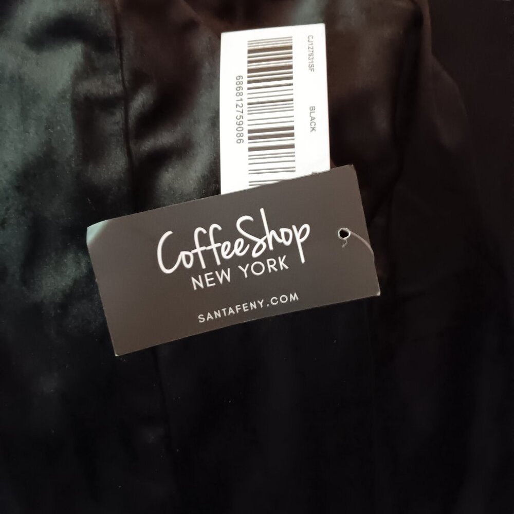 Coffee Shop Women's Black Velour Moto Jacket NWT Size Large - Picture 6 of 6